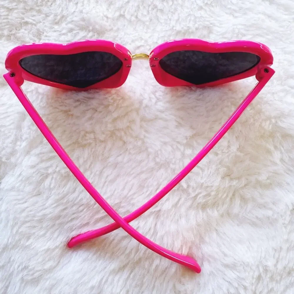 Pixie Pink Girl Heart-shape Sunglasses